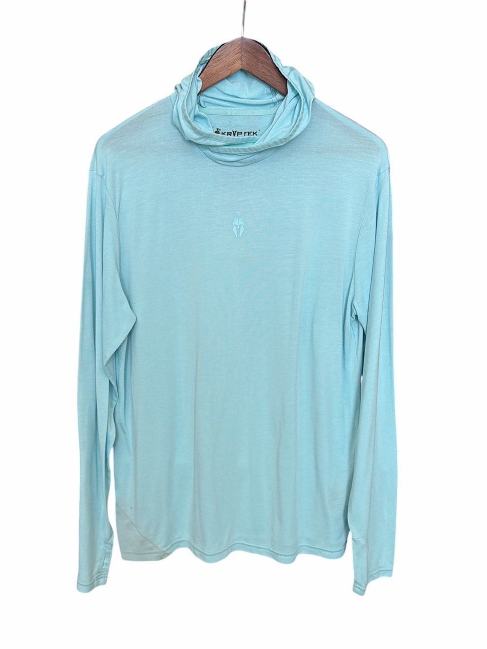 Kryptek lightweight light blue hoodie Large casual outdoors athletic active logo